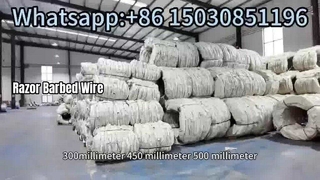 Emballage en accordéon de fil de rasoir de sécurité de fil de fer barbelé de rasoir