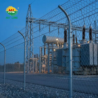 High Strength Anti Drone Fence 2.7mm Galvanized Wire Mesh with Heavy Duty Posts for Critical Energy Infrastructure