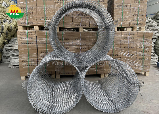 Concertina Razor Wire Ribbon Barbed Wire 18" 450mm Coil 50 Feet Length