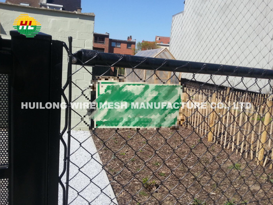 2.5mm/3.15mm Black PVC Coated Diamond Chain Link Fence Cyclone Mesh for Garden Fencing