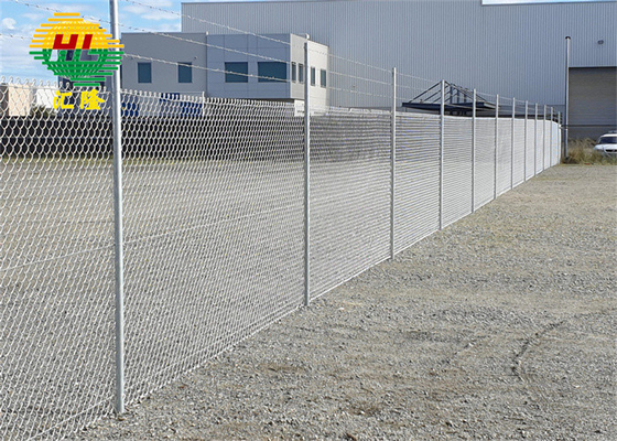 Hot Dip Galvanized Zinc Coated Diamond Mesh Chain Link Fence 6ft 8ft 15m Roll