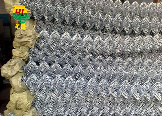 Hot Dip Galvanized Zinc Coated Diamond Mesh Chain Link Fence 6ft 8ft 15m Roll