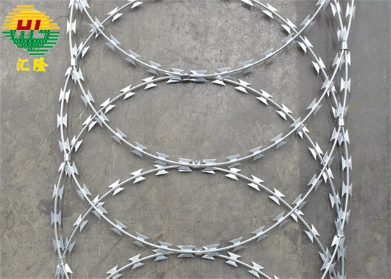 Flat Wrap Concertina Razor Wire Continuous Loops Roll