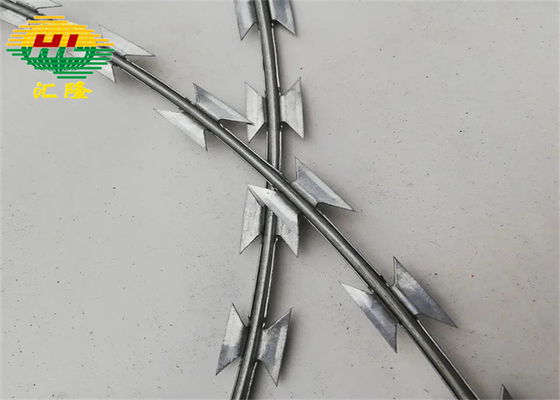 10m Anti Theft Barbed Wire Concertina Coil Hot Dipped Galvanized