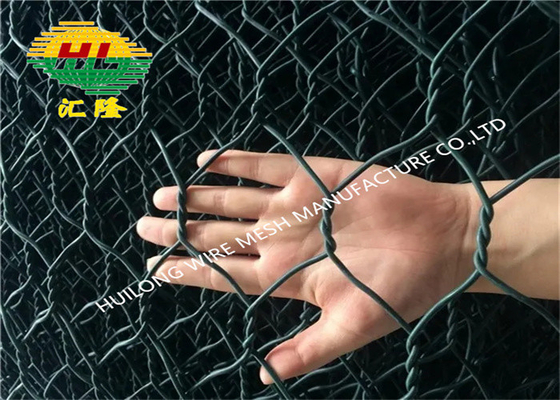 Green Pvc Coated Hexagonal Gabion Mesh 2.7mm/3.4mm 2x1x1 80x100