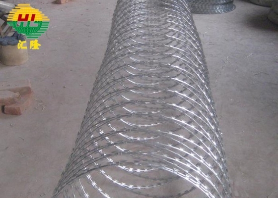 Stainless Steel 304 Security Concertina Razor Barbed Wire 2mm For Fence