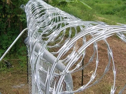 Galvanized Concertina Barbed Wire Perimeter Protection Solution