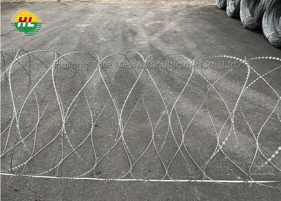 Hot Selling Hot Dipped Galvanized Egoza Wire Bto-16 Roll Concertina Double Strand Razor Blade Barbed Wire