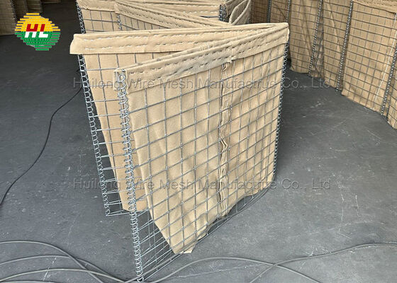 Protective Hesco Gabions Defensive Barrier Bastions Heavy Duty Barrier Bunkers Galvanized Explosion Proof Sand Walls For Flood Control Areas
