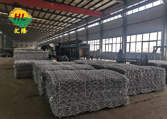 Green Pvc Coated Hexagonal Gabion Mesh 2.7mm/3.4mm 2x1x1 80x100