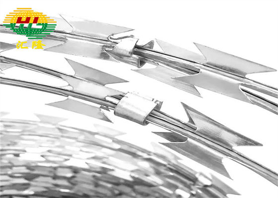 Fil en accordéon croisé d'acier inoxydable de bobine de 500mm pour la terre privée