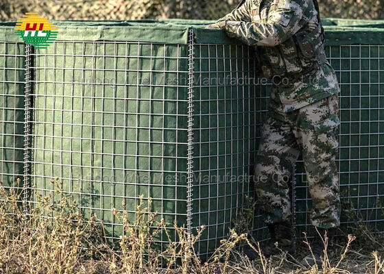 Protection balistique barrière défensive périmètre de sécurité barrières pliables conteneur Hesco Gabions Murs pour bunkers barrière