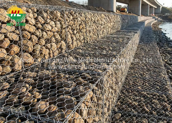 Muro Gaviones Galvanisation hexagonale en stock pour les ouvrages de génie civil