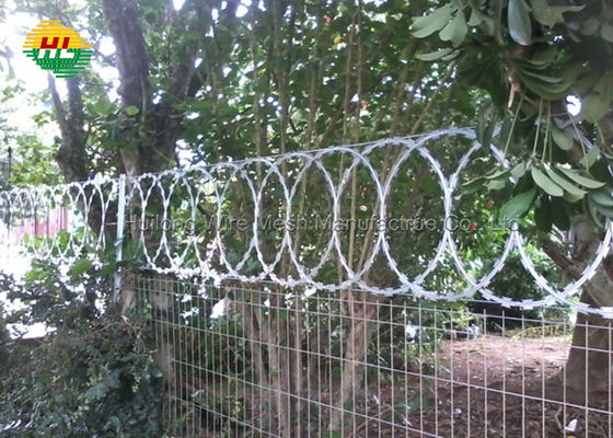 Grillage en accordéon de rasoir d'anti vol, fil plat de rasoir de la boucle BTO 22