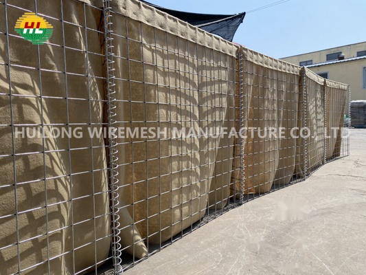 mur d'à l'épreuve du souffle de barrière de 1x1x5m Hesco Mesh Size 80x80mm pour la défense de fortifications